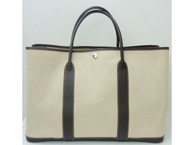 Hermès GM Garden Party Marrone Beige - vista 3