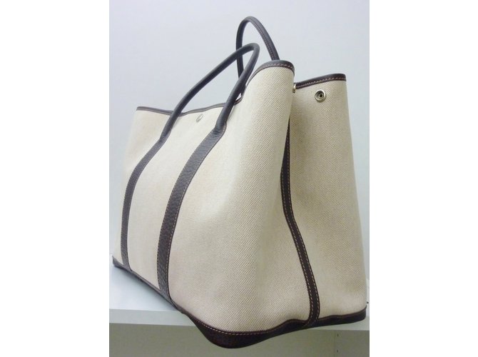 Hermès GM Garden Party Marrone Beige - vista 4