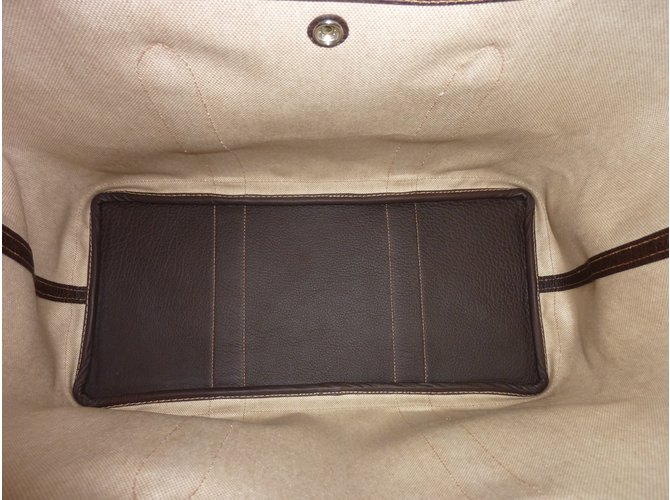 Hermès GM Garden Party Marrone Beige - vista 8