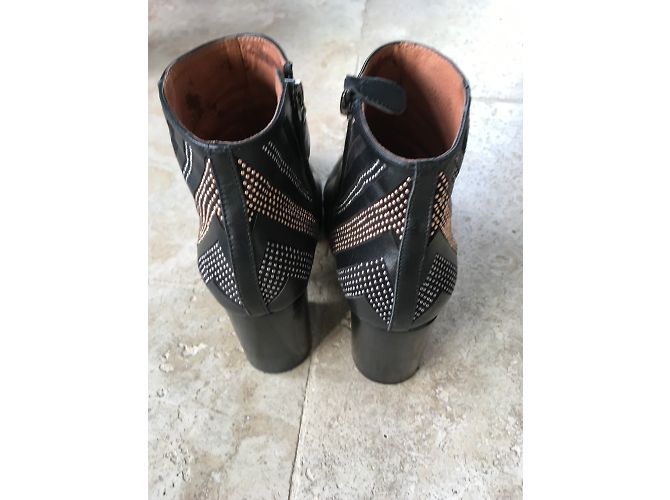 Stivaletti Pura Lopez in pelle nera 40EU Nero - vista 5