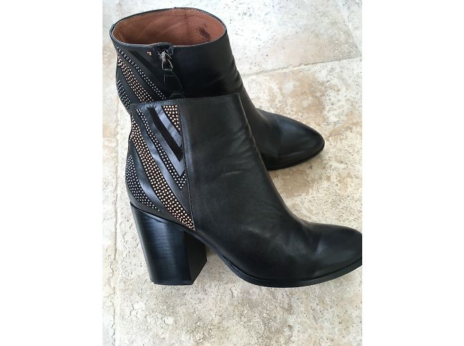 Stivaletti Pura Lopez in pelle nera 40EU Nero - vista 7