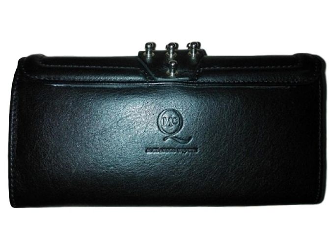 Cartera Alexander McQueen de cuero negro - vista 2
