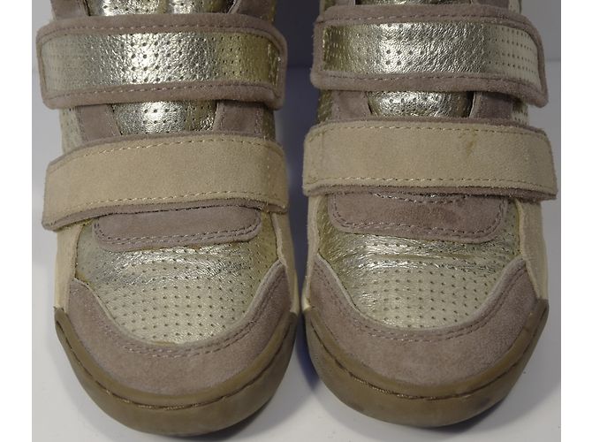 Sneakers con tacco Ash Alex Bis Beige e Oro - vista 4