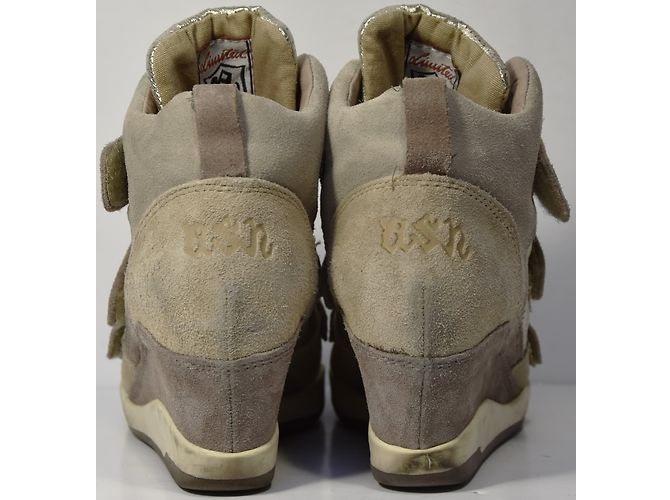 Sneakers con tacco Ash Alex Bis Beige e Oro - vista 6