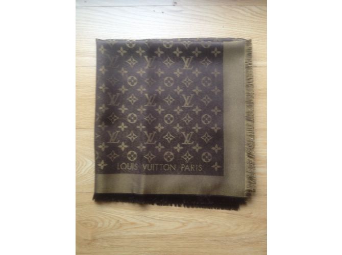 Louis Vuitton Bufanda clásica del monograma Castaño - vista 2