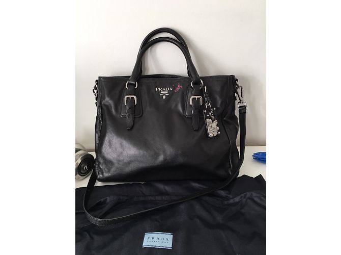 Borsa Prada BN2340 in pelle nera Nero - vista 10