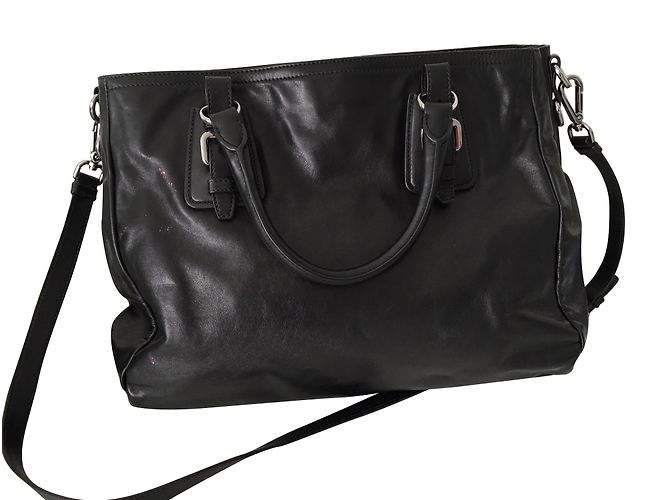 Borsa Prada BN2340 in pelle nera Nero - vista 2