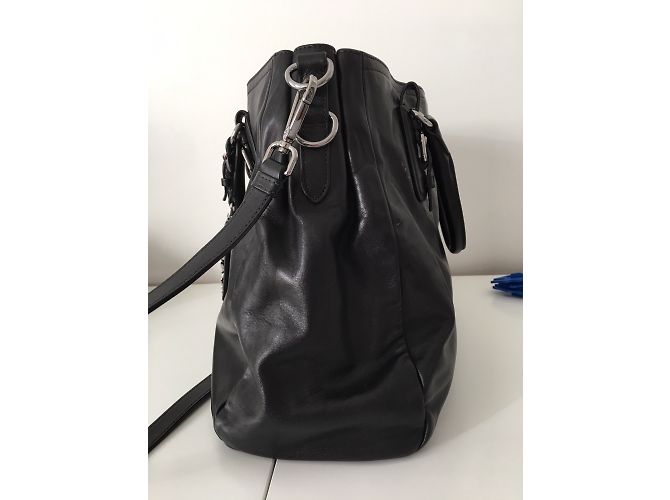 Borsa Prada BN2340 in pelle nera Nero - vista 3