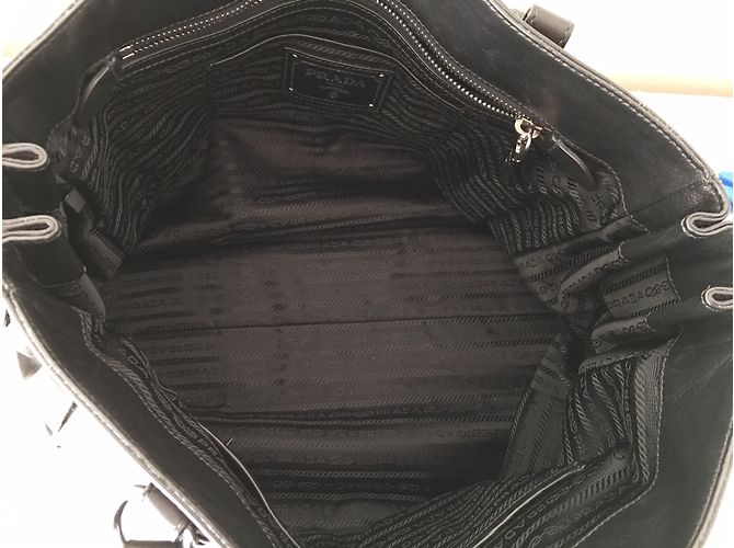 Borsa Prada BN2340 in pelle nera Nero - vista 5