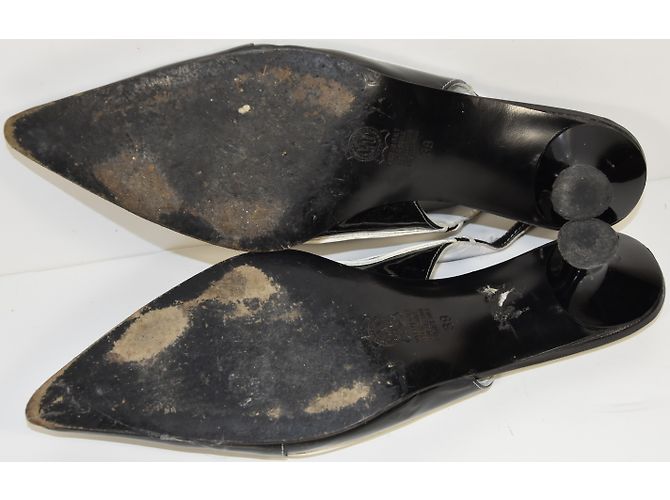 Autre Marque Décolleté Dyva in vernice nera 39 Nero Bianco - vista 6