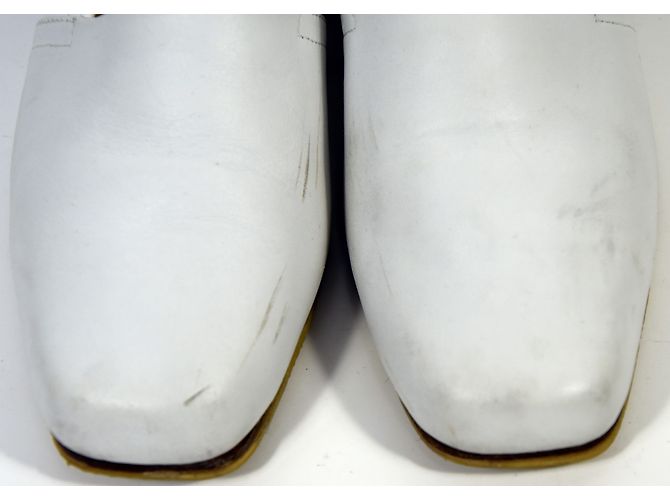 Mocassini Repetto in pelle bianca Bianco - vista 3