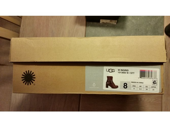 Botines Ugg de cuero chocolate - vista 6