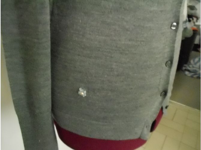 Dolce & Gabbana Cardigã Cinza de Lã de Carneiro com Pérolas - vista 5