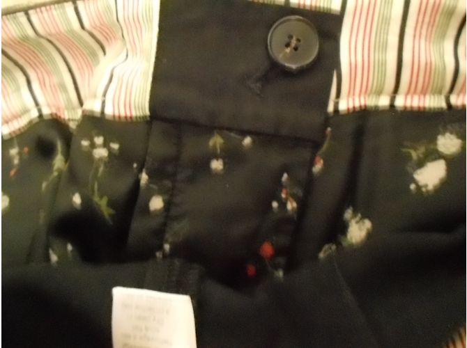 Kenzo Black Wool Pants with Button Belt - view 5
