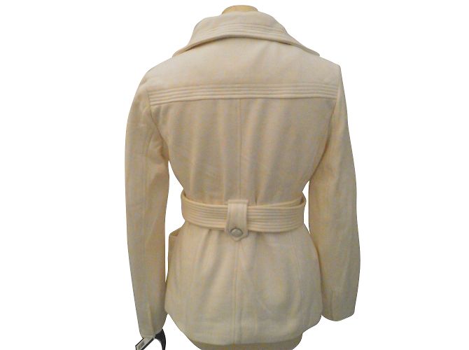 Chaqueta Safari Kenneth Cole Crema Algodón L - vista 2