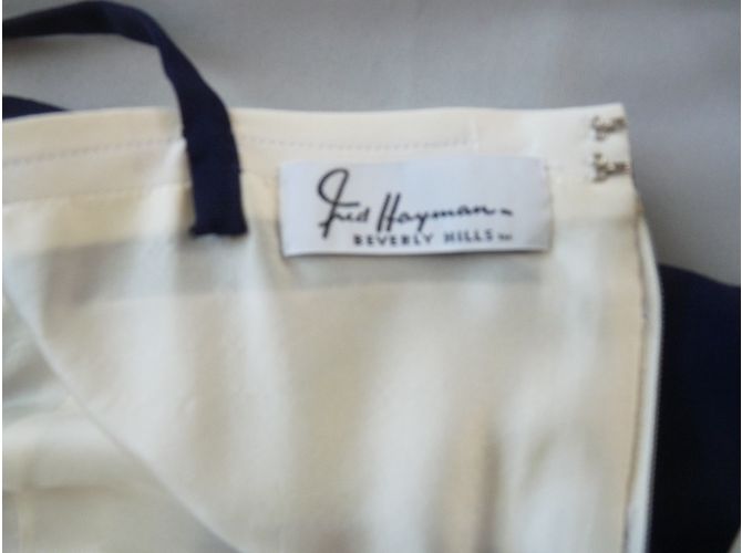 Karl Lagerfeld Gestreiftes Bustier Wolle Eggshell Navy Aus weiß - Ansicht 3
