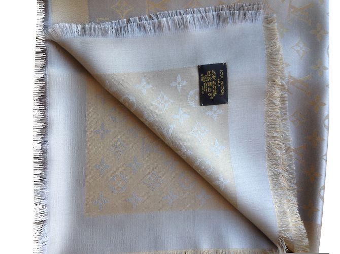 Bufanda Louis Vuitton Monogram Shawl Beige - vista 2