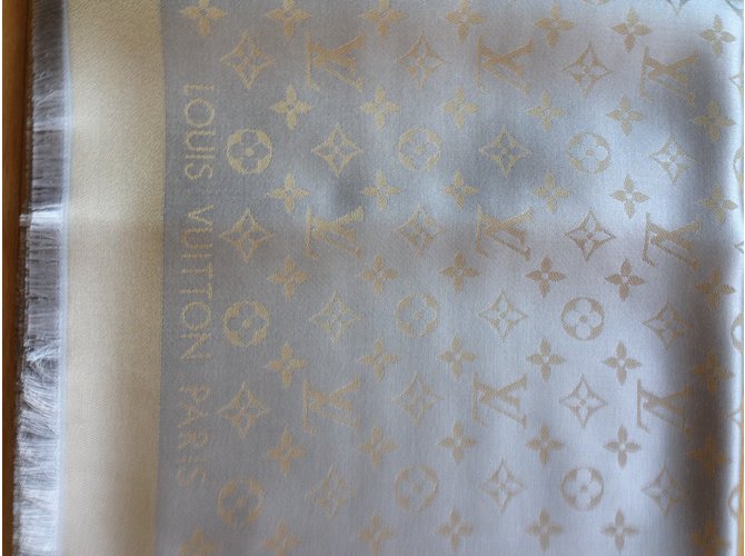 Bufanda Louis Vuitton Monogram Shawl Beige - vista 3