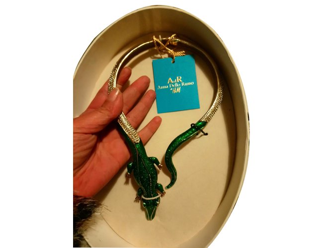 Anna Dello Russo pour H & M Collares Dorado Verde - vista 2
