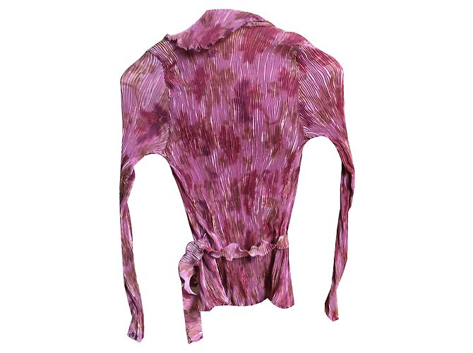 Autre Marque Ganteb's Plissierte Bluse Rosa Pink - Ansicht 2