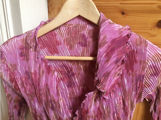 Autre Marque Ganteb's Plissierte Bluse Rosa Pink - Ansicht 3