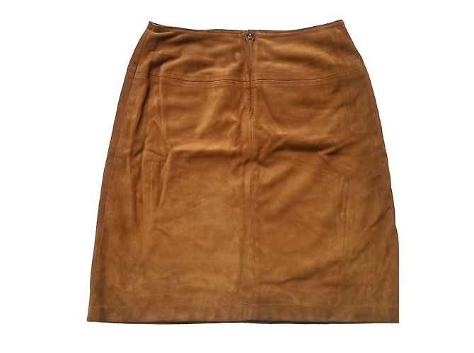 Autre Marque Falda de gamuza Odile Lançon Marrón Castaño - vista 2