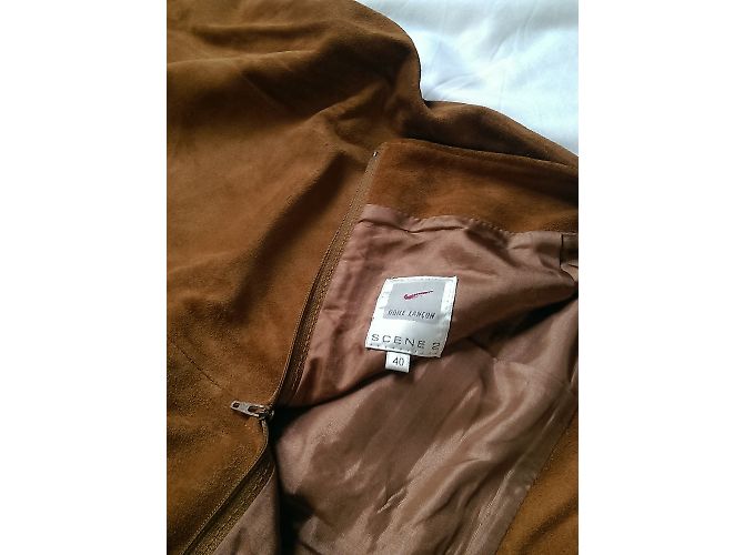 Autre Marque Falda de gamuza Odile Lançon Marrón Castaño - vista 3
