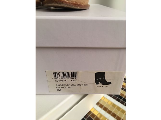 Botines Christian Dior Beige de Ante con Logo CD - vista 3