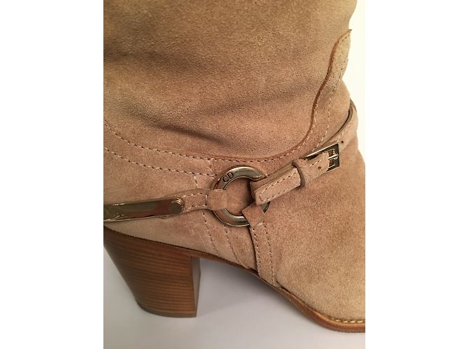 Botines Christian Dior Beige de Ante con Logo CD - vista 7