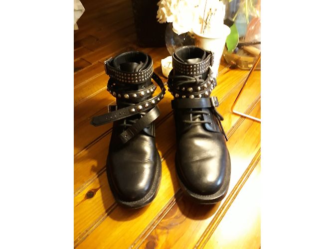 Botines de piel negra Yves Saint Laurent 38 Negro - vista 5