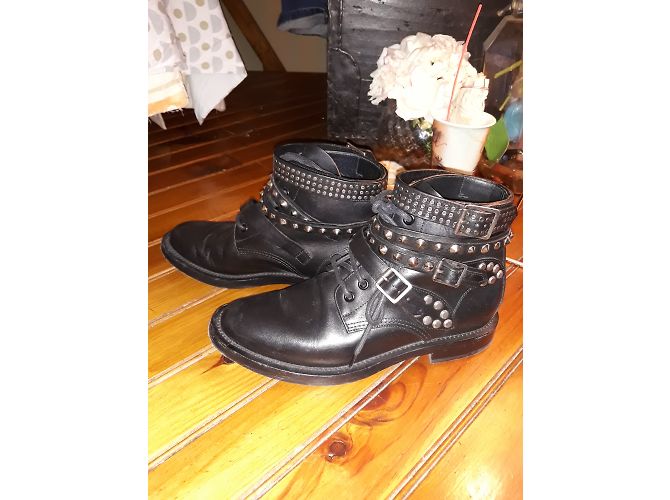 Botines de piel negra Yves Saint Laurent 38 Negro - vista 6