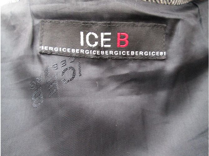 Abrigo de lana gris de media longitud Iceberg S - vista 5