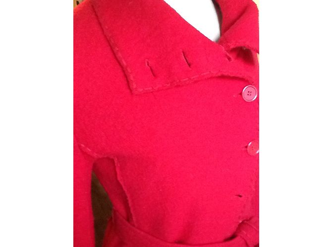 Abrigo de lana rojo Rene Derhy Roja - vista 4