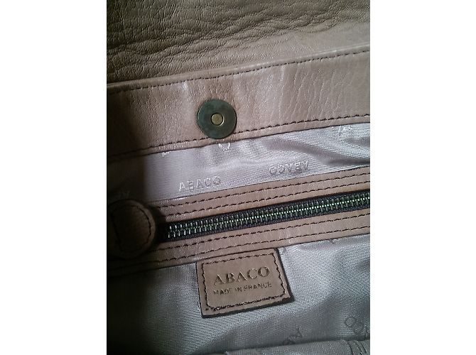 Borsa a tracolla Abaco Octopus in pelle taupe Marrone chiaro - vista 11