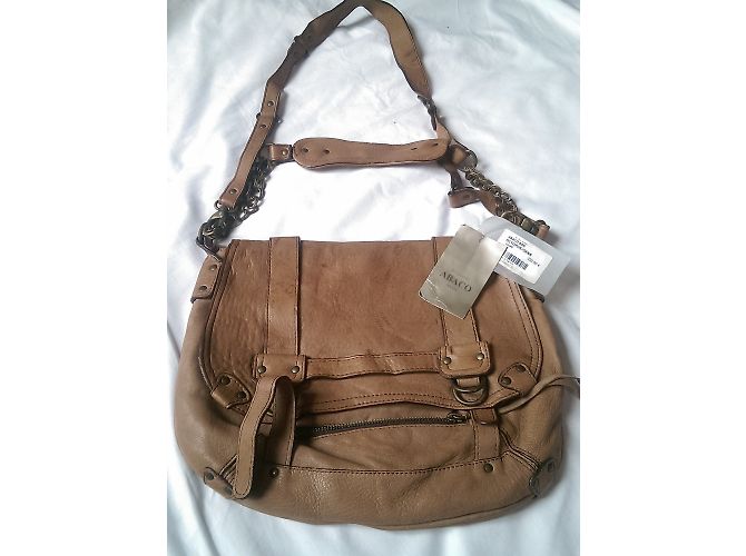 Borsa a tracolla Abaco Octopus in pelle taupe Marrone chiaro - vista 13