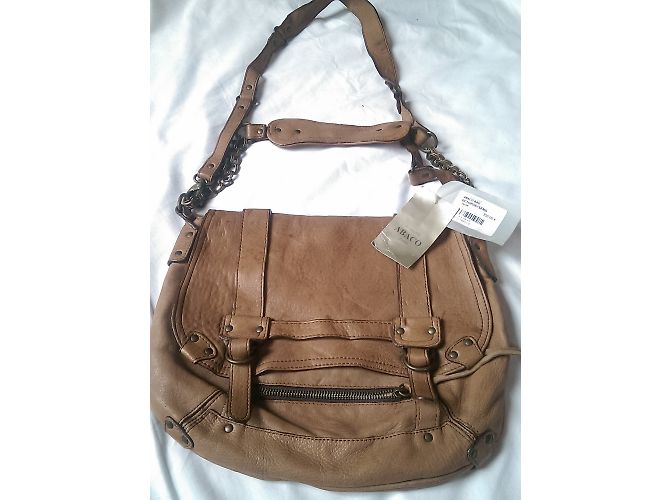 Borsa a tracolla Abaco Octopus in pelle taupe Marrone chiaro - vista 3
