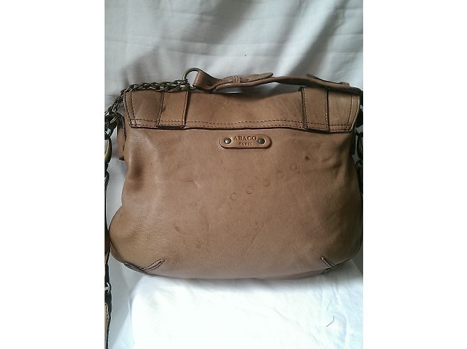 Borsa a tracolla Abaco Octopus in pelle taupe Marrone chiaro - vista 5