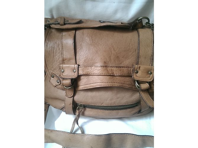Borsa a tracolla Abaco Octopus in pelle taupe Marrone chiaro - vista 6