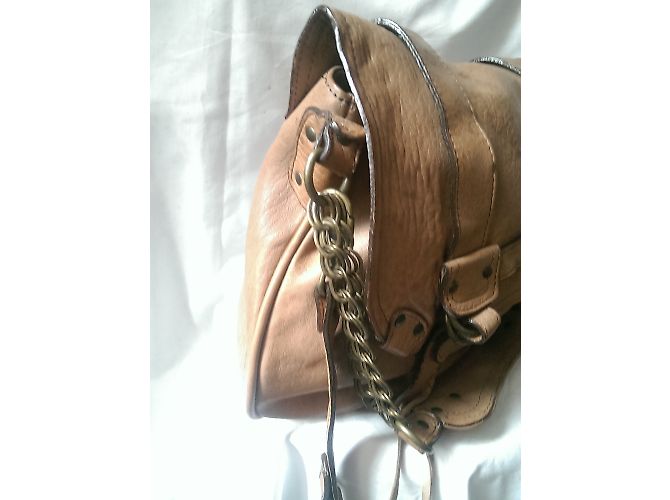 Borsa a tracolla Abaco Octopus in pelle taupe Marrone chiaro - vista 8