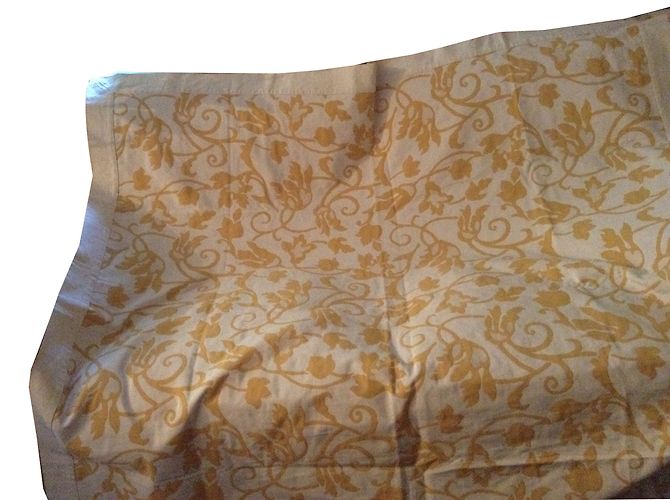 Autre Marque Plaid en coton à carreaux jaune 173 cm - vue 2