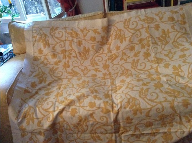 Autre Marque Plaid en coton à carreaux jaune 173 cm - vue 4