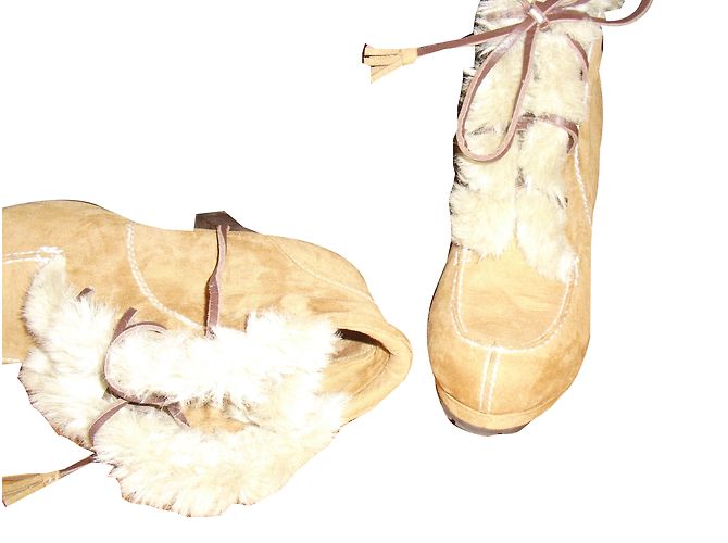 Autre Marque Botines BERSHKA de Ante Caramelo - vista 2