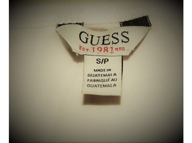 Top de Tirantes Guess Blanco de Algodón S - vista 4
