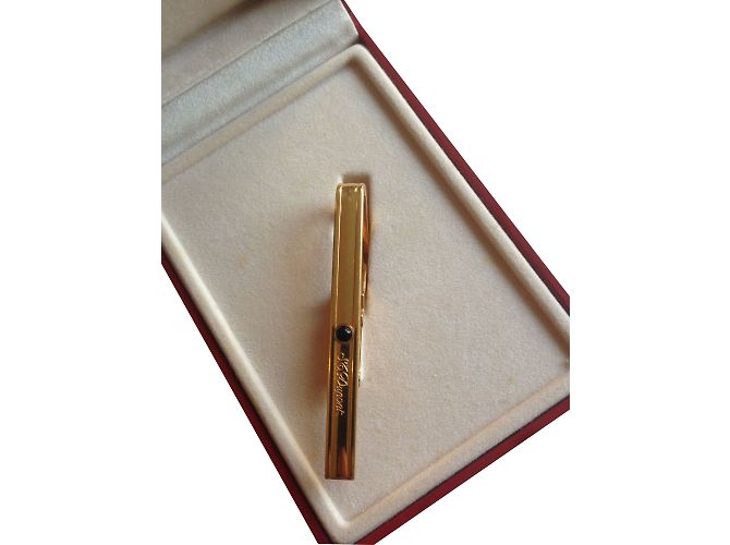 String tie St Dupont dorato placcato oro D'oro - vista 2
