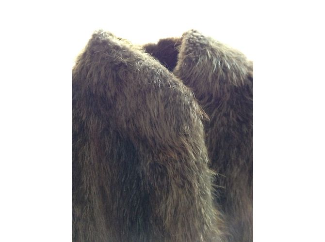 Autre Marque Bruno Gainville Marmottenpelz Jacke Braun - Ansicht 2