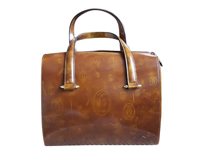 Borsa Cartier Cognac in vernice - vista 2