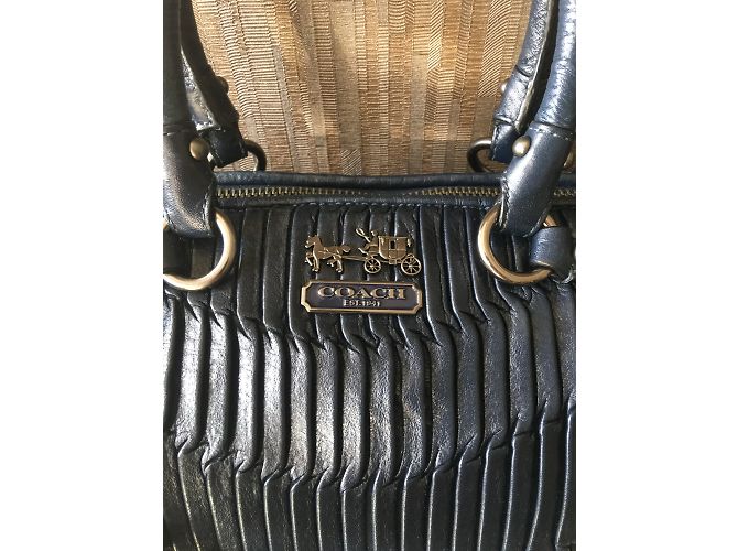 Coach Handtasche Navy Blau Leder - Ansicht 3