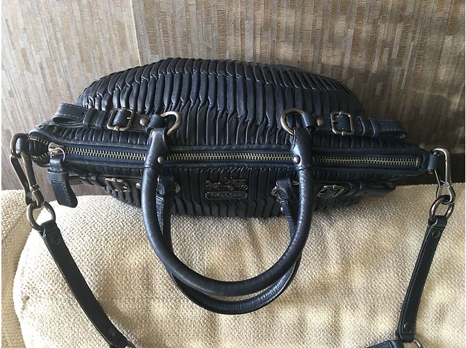 Coach Handtasche Navy Blau Leder - Ansicht 4