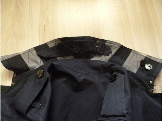 Gabardina Burberry Brit Azul Marino de Algodón Talla 36 - vista 8