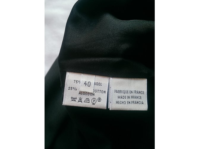 Falda larga Hermès gris lana algodón seda - vista 6